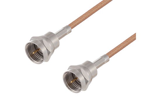 75 Ohm F Male to 75 Ohm F Male Cable 72 Inch Length Using 75 Ohm RG179 Coax