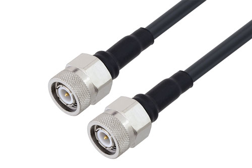 TNC Male to TNC Male Low Loss Cable Using PE-C195 Coax , LF Solder