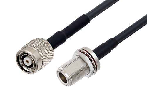 Reverse Polarity TNC Male to N Female Bulkhead Low Loss Cable Using LMR-240 Coax