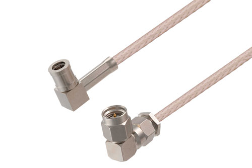 SMB Plug Right Angle to SMA Male Right Angle Cable Using RG316-DS Coax