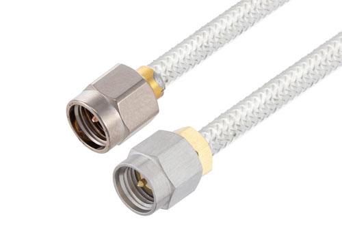 SMA Male to SMA Male Cable Using PE-SR402FL Coax