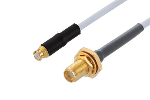 SMA Female Bulkhead to Push-On SMP Female Cable Using RG196 Coax