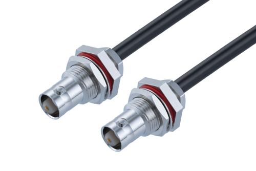 BNC Female Bulkhead to BNC Female Bulkhead Cable Using RG223 Coax