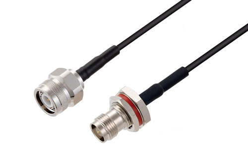 TNC Male to TNC Female Bulkhead Cable Using RG174 Coax