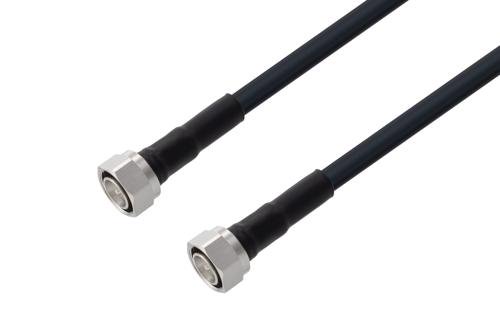 4.3-10 Male to 4.3-10 Male Low Loss Cable Using LMR-400-UF Coax with Times Microwave Components, LF Solder