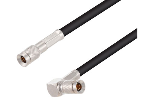 1.0/2.3 Plug Right Angle to 1.0/2.3 Plug Low Loss Cable Using LMR-195 Coax