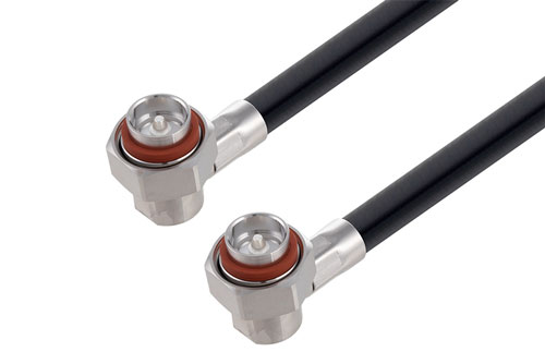 7/16 DIN Male Right Angle to 7/16 DIN Male Right Angle Low Loss Cable Using LMR-600 Coax