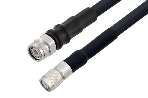 TNC Male to TNC Male Low Loss Cable Using LMR-400 Coax , LF Solder