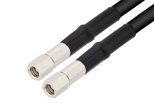 SMC Plug to SMC Plug Cable 24 Inch Length Using RG58 Coax with HeatShrink