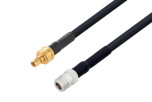 Reverse Polarity SMA Plug to N Female Low Loss Cable Using LMR-400-DB Coax with HeatShrink