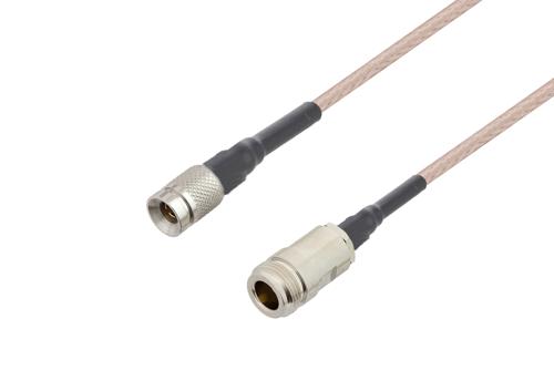 1.0/2.3 Plug to N Female Cable Using RG316 Coax with HeatShrink