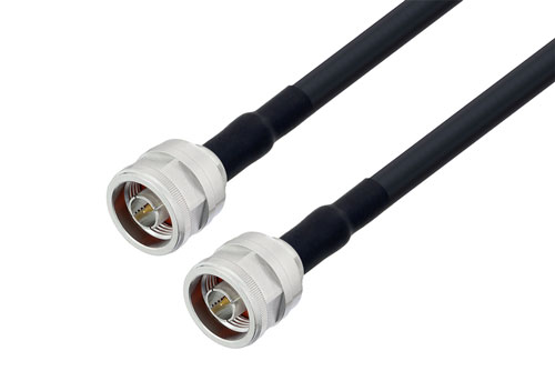 N Male to N Male Low Loss Cable Using LMR-LW400 Coax with HeatShrink