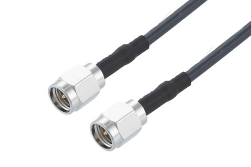 SMA Male to SMA Male Low Loss Cable Using LMR-100A-UF Coax with HeatShrink