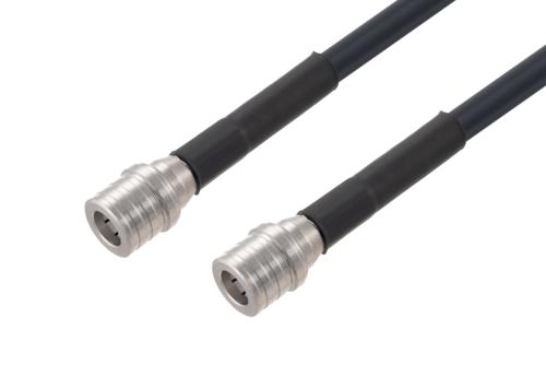 QMA Male to QMA Male Low Loss Cable Using LMR-195-UF Coax with HeatShrink