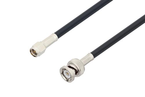 BNC Male to SMA Male Low Loss Cable Using LMR-195-UF Coax