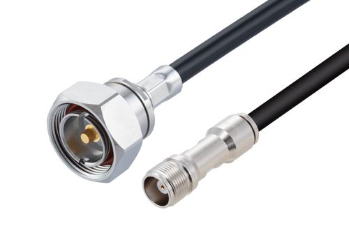 7/16 DIN Male to HN Female Cable Using RG214 Coax, LF Solder