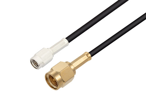 SSMA Male to SMA Male Low Loss Cable Using LMR-100A-UF Coax