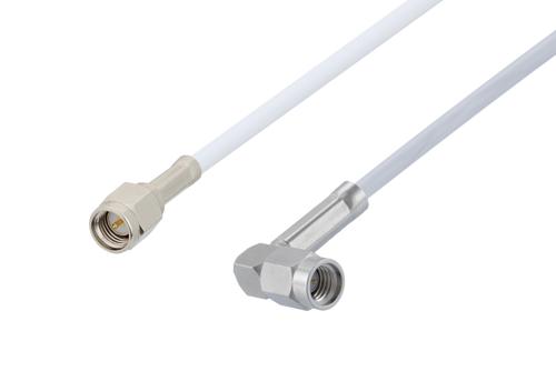 SMA Male to SSMA Male Right Angle Cable Using RG188-DS Coax