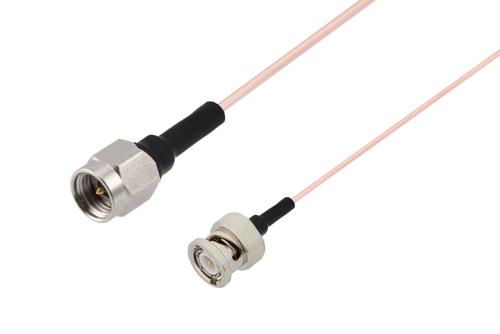 2.92mm Male to BNC Male Cable Using PE-047SR Coax with HeatShrink