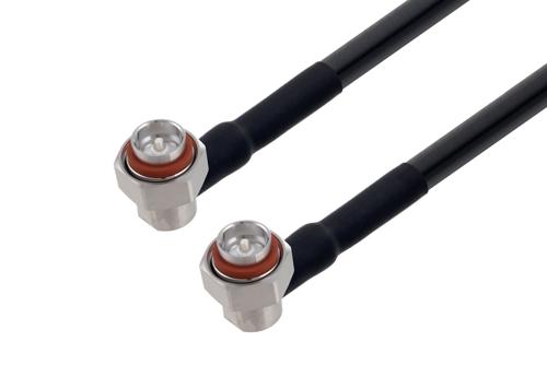 7/16 DIN Male Right Angle to 7/16 DIN Male Right Angle Low Loss Cable Using LMR-600-UF Coax