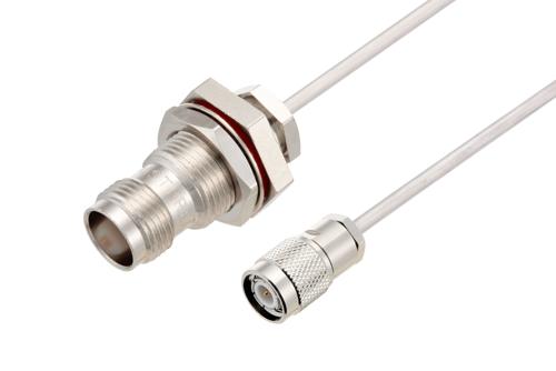TNC Male to TNC Female Bulkhead Cable Using PE-SR402FL Coax