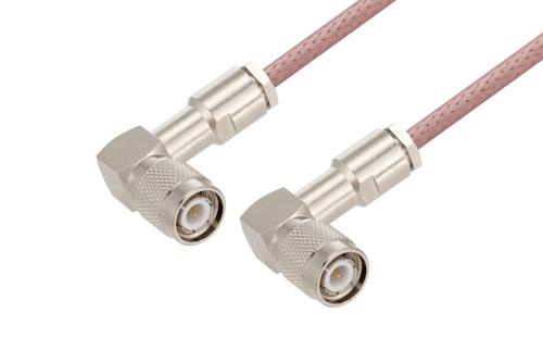 TNC Male Right Angle to TNC Male Right Angle Cable Using RG142 Coax