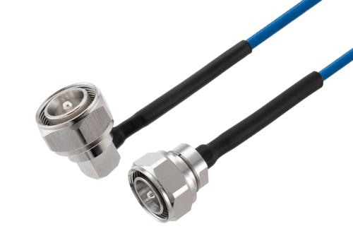 4.3-10 Male to 4.3-10 Male Right Angle Low PIM Cable Using TFT-5G-402 Coax with Times Microwave Components