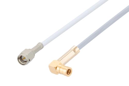 SSMB Plug Right Angle to SMA Male Cable Using RG188-DS Coax