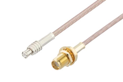 SMA Female Bulkhead to MCX Plug Cable Using RG316 Coax