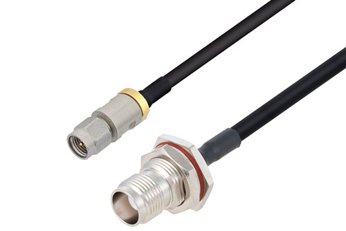 3.5mm Male to TNC Female Bulkhead Cable Using PE-SR402FLJ Coax