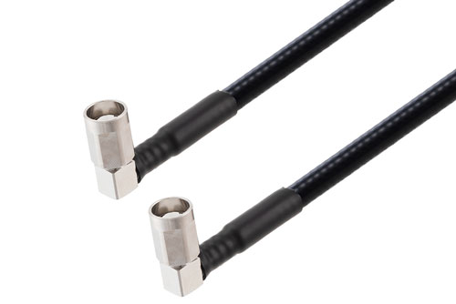 NEX10 Male Right Angle to NEX10 Male Right Angle Low PIM Cable Using SPF-250 Coax