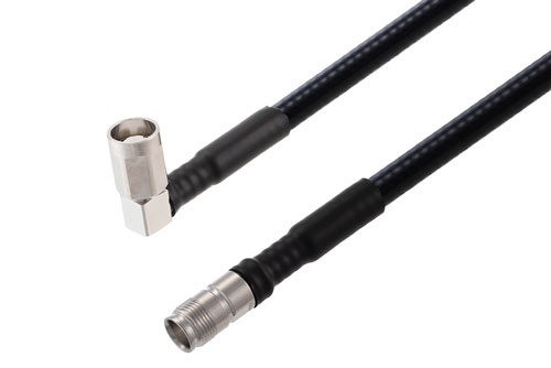 NEX10 Male Right Angle to NEX10 Female Low PIM Cable Using SPF-250 Coax