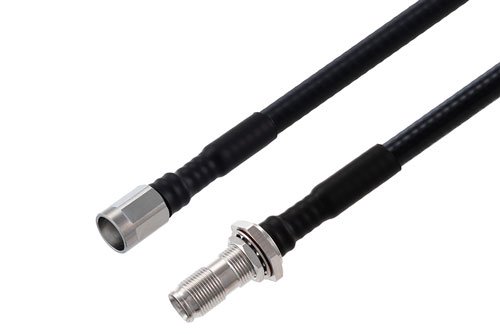 NEX10 Male to NEX10 Female Bulkhead Low PIM Cable Using SPO-250 Coax