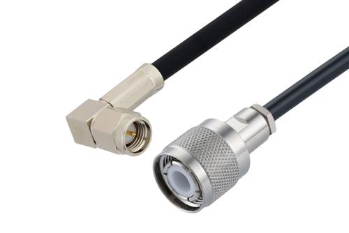 SMA Male Right Angle to HN Male Cable Using RG223 Coax