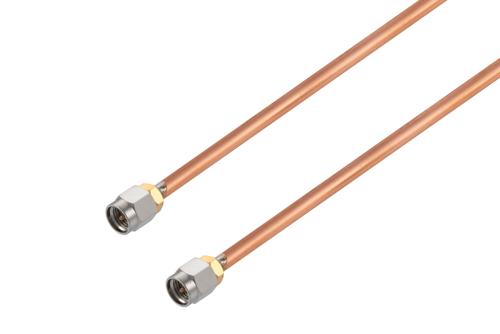 SMA Male to SMA Male Non-Magnetic Cable Using PE-SR141-NM Coax