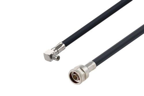 SMA Male Right Angle to N Male Low Loss Cable Using LMR-400 Coax