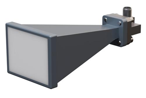 WR-28 Standard Gain Horn with 20 dBi Gain, 2.92mm Female Connector with Weather Resistant Radome Cover