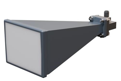 WR-42 Standard Gain Horn with 20 dBi Gain, 2.92mm Female Connector with Weather Resistant Radome Cover