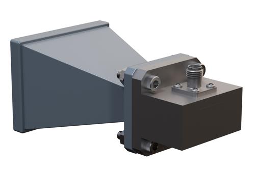 WR-62 Standard Gain Horn with 15 dBi Gain, SMA Female Connector with Weather Resistant Radome Cover
