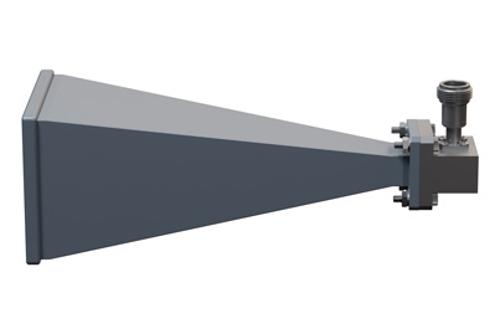 WR-62 Standard Gain Horn with 20 dBi Gain, N Female Connector with Weather Resistant Radome Cover