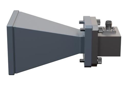 WR-75 Standard Gain Horn with 15 dBi Gain, SMA Female Connector with Weather Resistant Radome Cover
