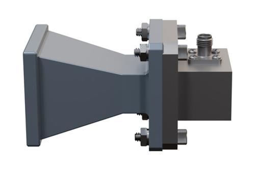 WR-90 Standard Gain Horn with 10 dBi Gain, SMA Female Connector with Weather Resistant Radome Cover