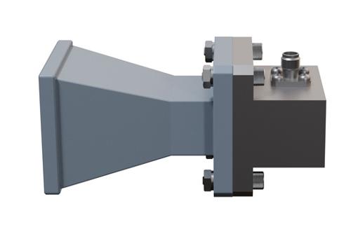 WR-102 Standard Gain Horn with 10 dBi Gain, SMA Female Connector with Weather Resistant Radome Cover