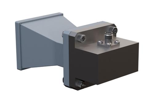 WR-102 Standard Gain Horn with 10 dBi Gain, SMA Female Connector with Weather Resistant Radome Cover