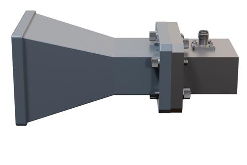 WR-137 Standard Gain Horn with 10 dBi Gain, SMA Female Connector with Weather Resistant Radome Cover