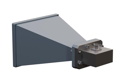 WR-137 Standard Gain Horn with 15 dBi Gain, SMA Female Connector with Weather Resistant Radome Cover
