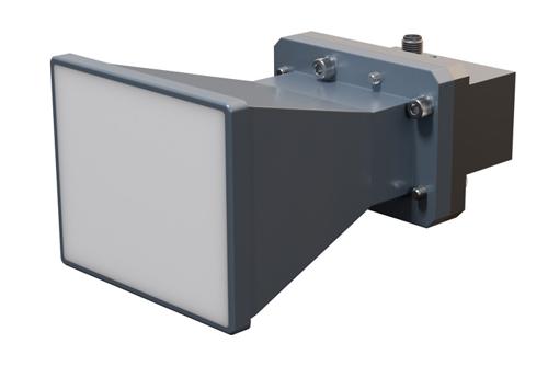 WR-159 Standard Gain Horn with 10 dBi Gain, SMA Female Connector with Weather Resistant Radome Cover