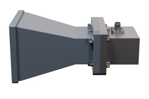 WR-159 Standard Gain Horn with 10 dBi Gain, SMA Female Connector with Weather Resistant Radome Cover