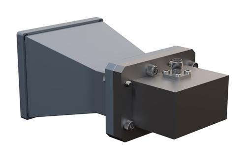 WR-159 Standard Gain Horn with 10 dBi Gain, SMA Female Connector with Weather Resistant Radome Cover
