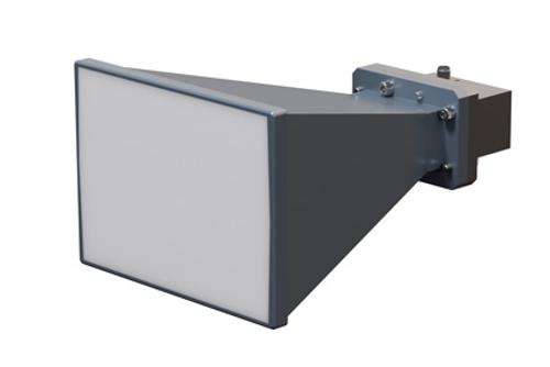 WR-159 Standard Gain Horn with 15 dBi Gain, SMA Female Connector with Weather Resistant Radome Cover